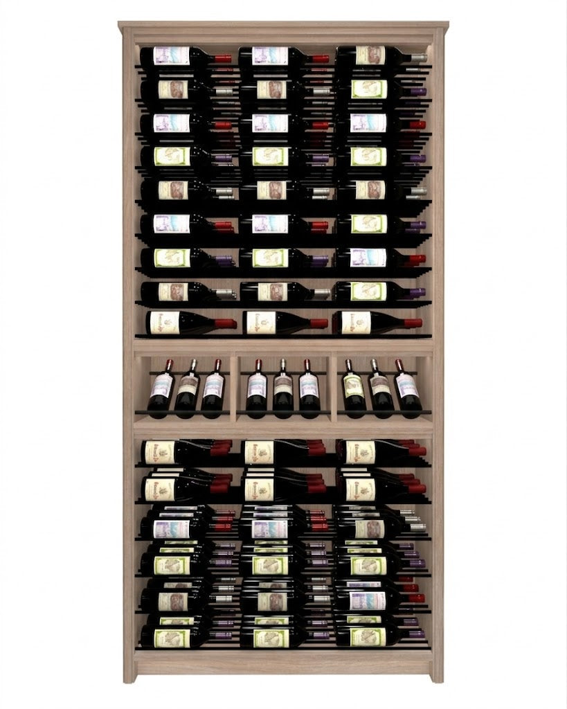 Kessick Tower Series 144-Bottle Hardwood Wine Cabinet