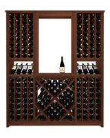 Kessick Tower Series 204-Bottle Hardwood Wine Cabinet