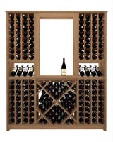 Kessick Tower Series 204-Bottle Hardwood Wine Cabinet