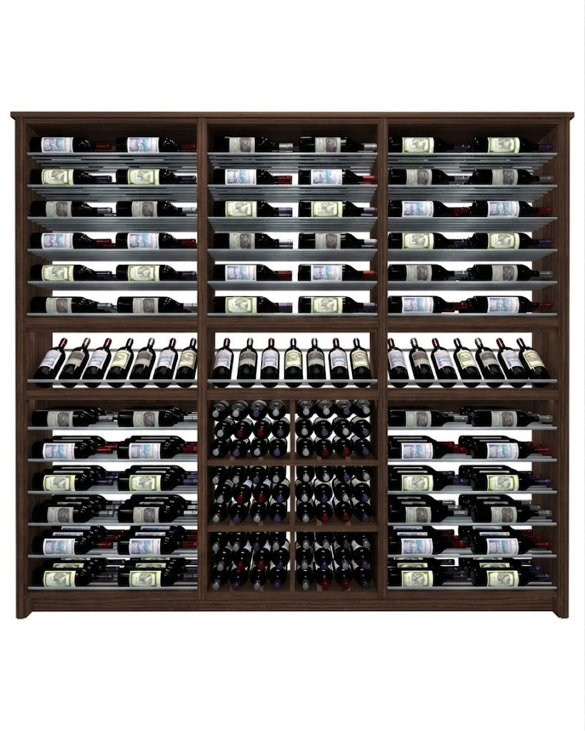 Kessick Tower Series 264-Bottle Hardwood Wine Cabinet