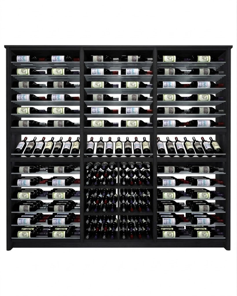 Kessick Tower Series 264-Bottle Hardwood Wine Cabinet