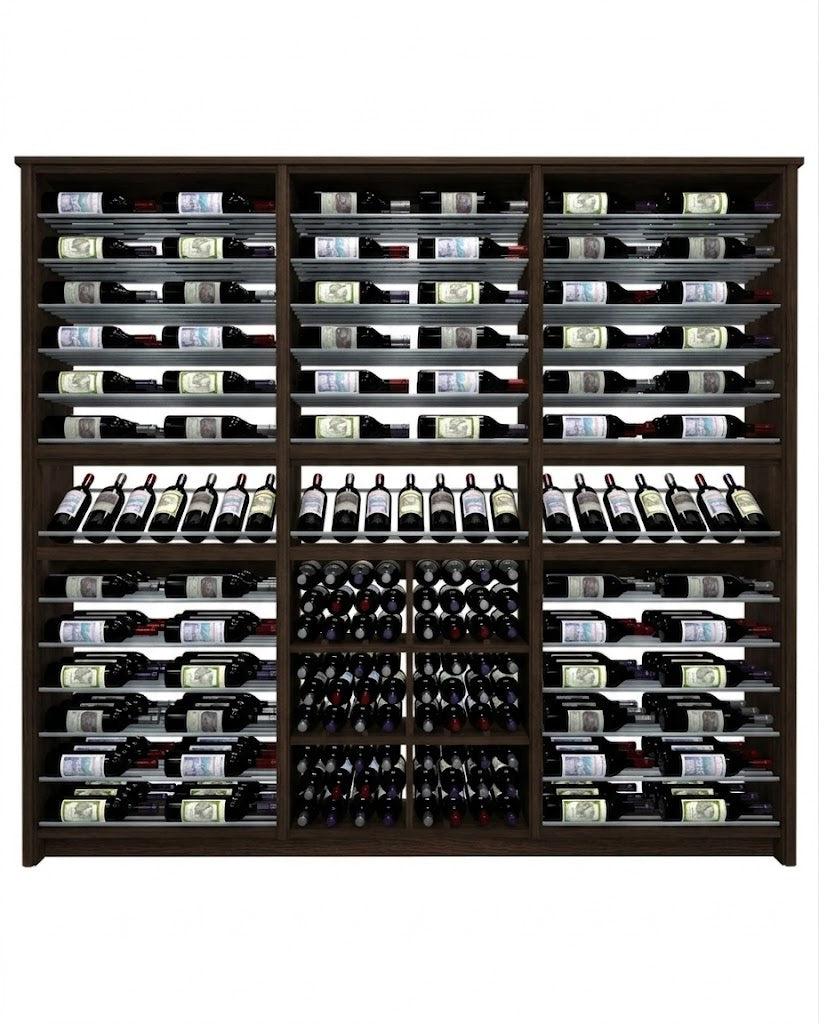 Kessick Tower Series 264-Bottle Hardwood Wine Cabinet
