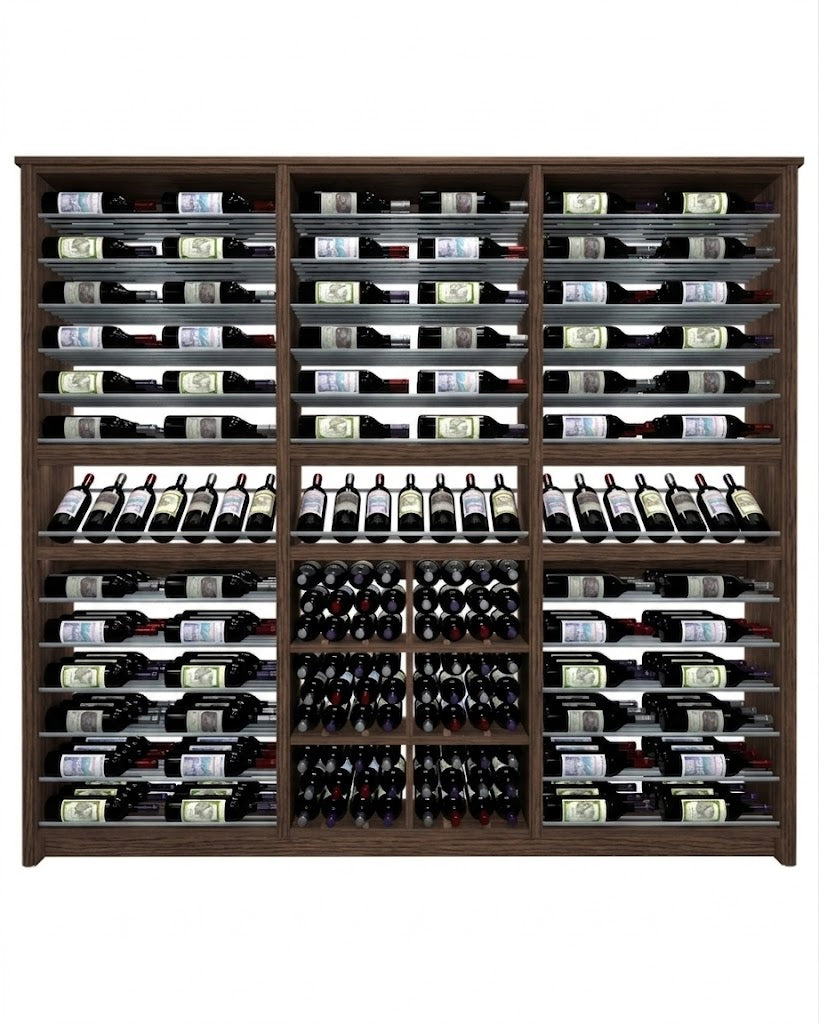 Kessick Tower Series 264-Bottle Hardwood Wine Cabinet