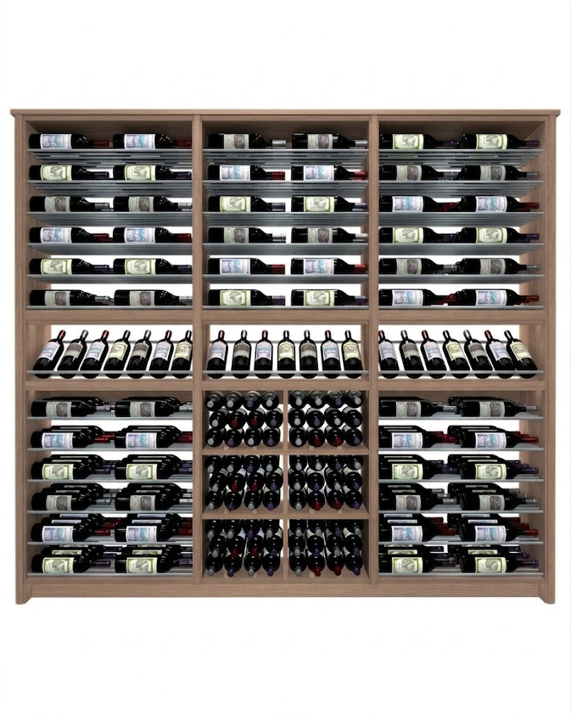 Kessick Tower Series 264-Bottle Hardwood Wine Cabinet