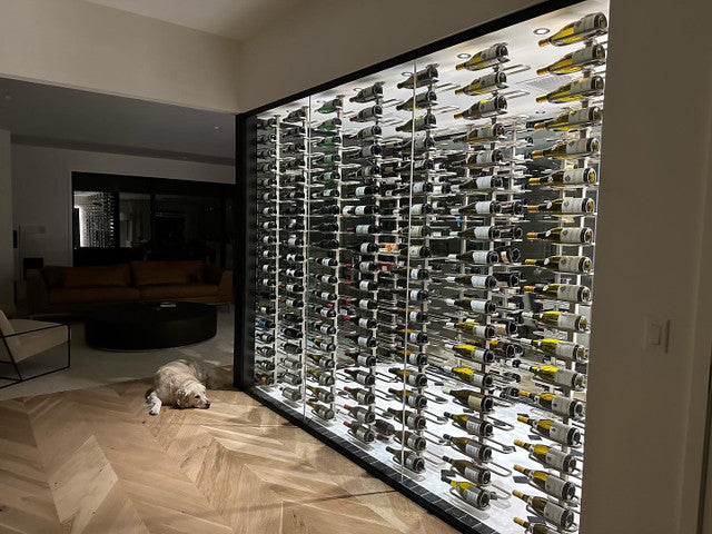 Urban Ironcraft Floor to Ceiling Wine Racks - Double Bottle Divide Pillar Series