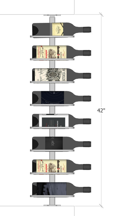 Urban Ironcraft Floor to Ceiling Wine Racks - Double Bottle Divide Pillar Series