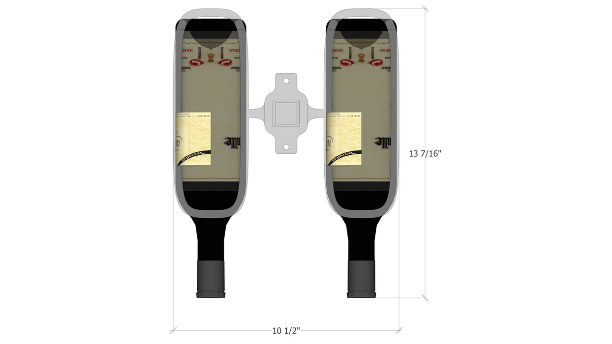 Urban Ironcraft Floor to Ceiling Wine Racks - Double Bottle Divide Pillar Series