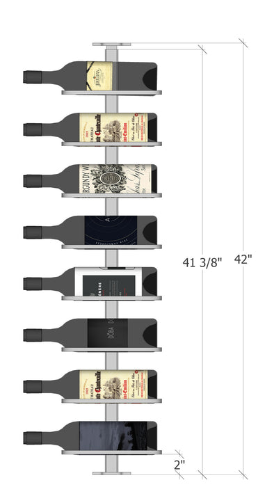 Urban Ironcraft Floor to Ceiling Wine Racks - Double Bottle Divide Pillar Series