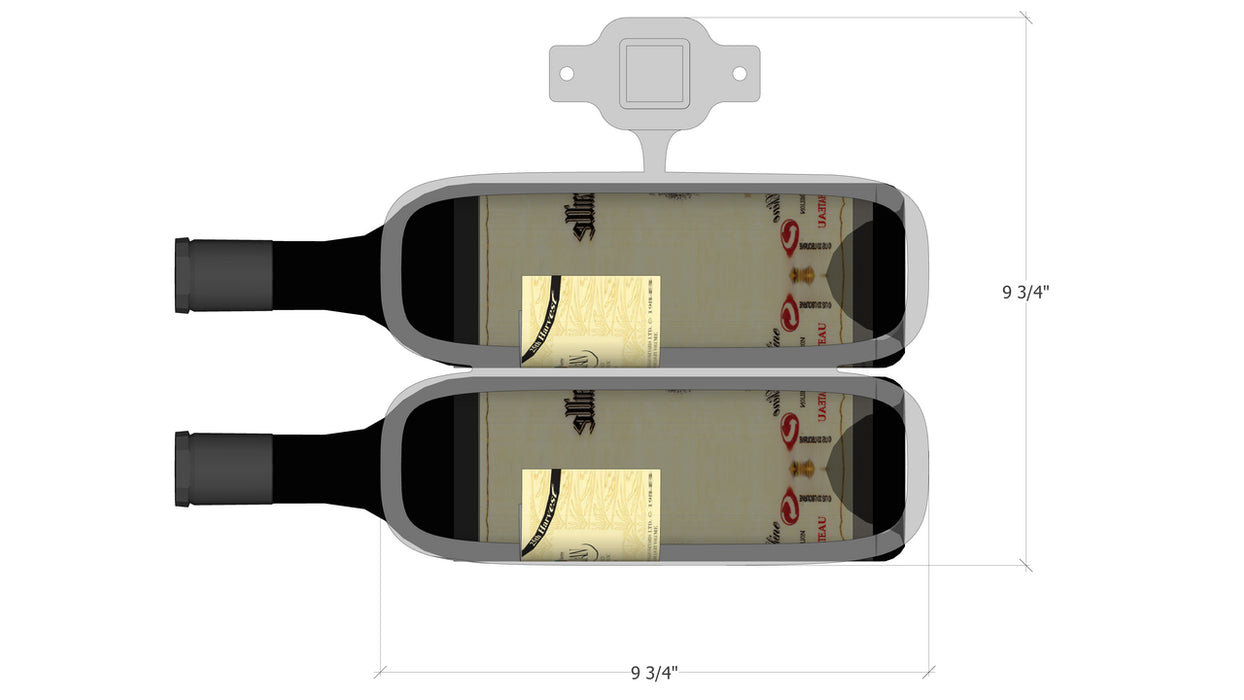 Urban Ironcraft Floor to Ceiling Wine Racks - Double Bottle Label Facing Pillar Series