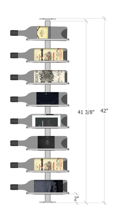 Urban Ironcraft Floor to Ceiling Wine Racks - Single Bottle Label Facing Pillar Series