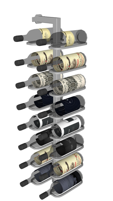 Urban Ironcraft Floor to Wall Wine Racks - Double Bottle Label Facing Pillar Series