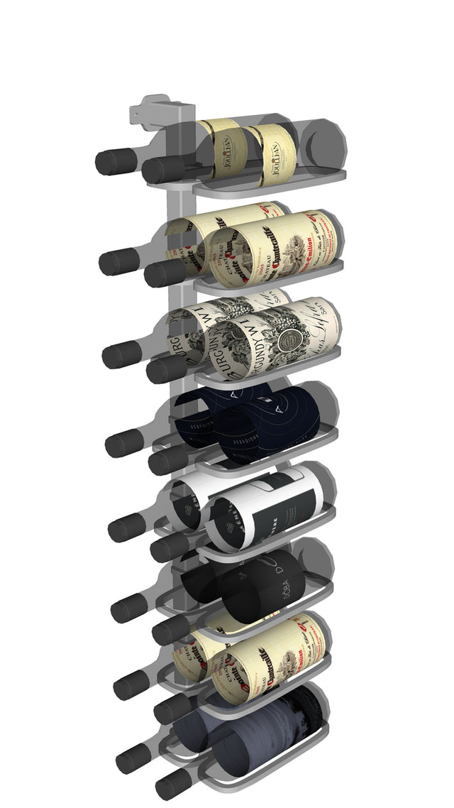 Urban Ironcraft Floor to Wall Wine Racks - Front Double Bottle Label F ...