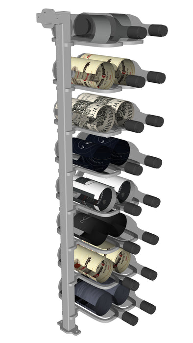 Urban Ironcraft Floor to Wall Wine Racks - Front Double Bottle Label Facing Pillar Series