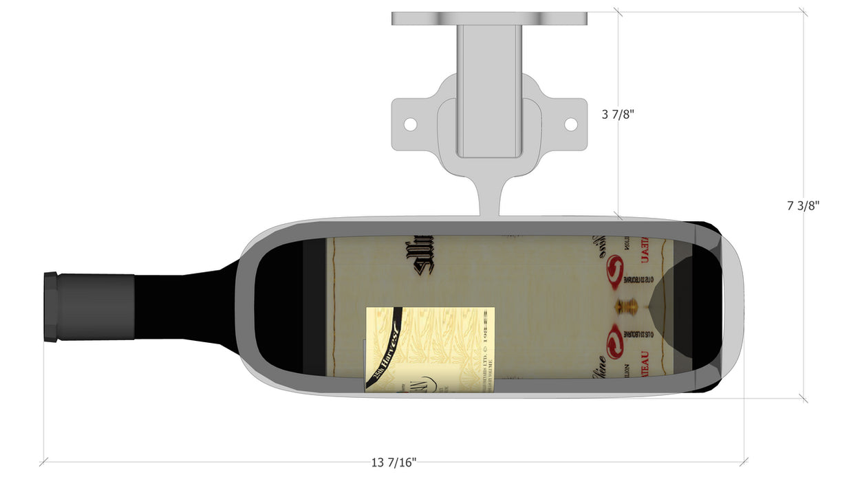 Urban Ironcraft Floor to Wall Wine Racks - Single Bottle Label Facing Pillar Series