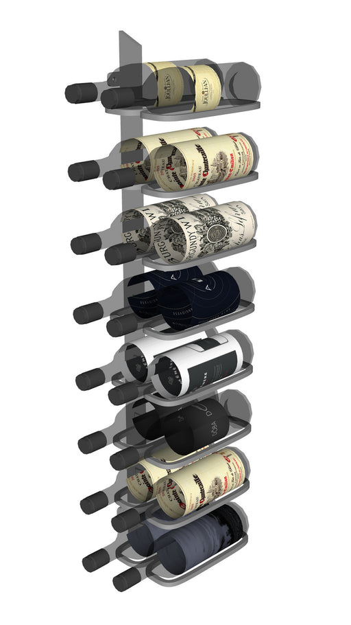 Urban Ironcraft Wall Mounted Wine Racks - Double Bottle Label Facing Blade Series