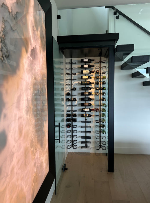 Urban Ironcraft Wall Mounted Wine Racks - Double Bottle Label Facing Blade Series