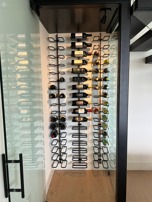 Urban Ironcraft Wall Mounted Wine Racks - Double Bottle Label Facing Blade Series