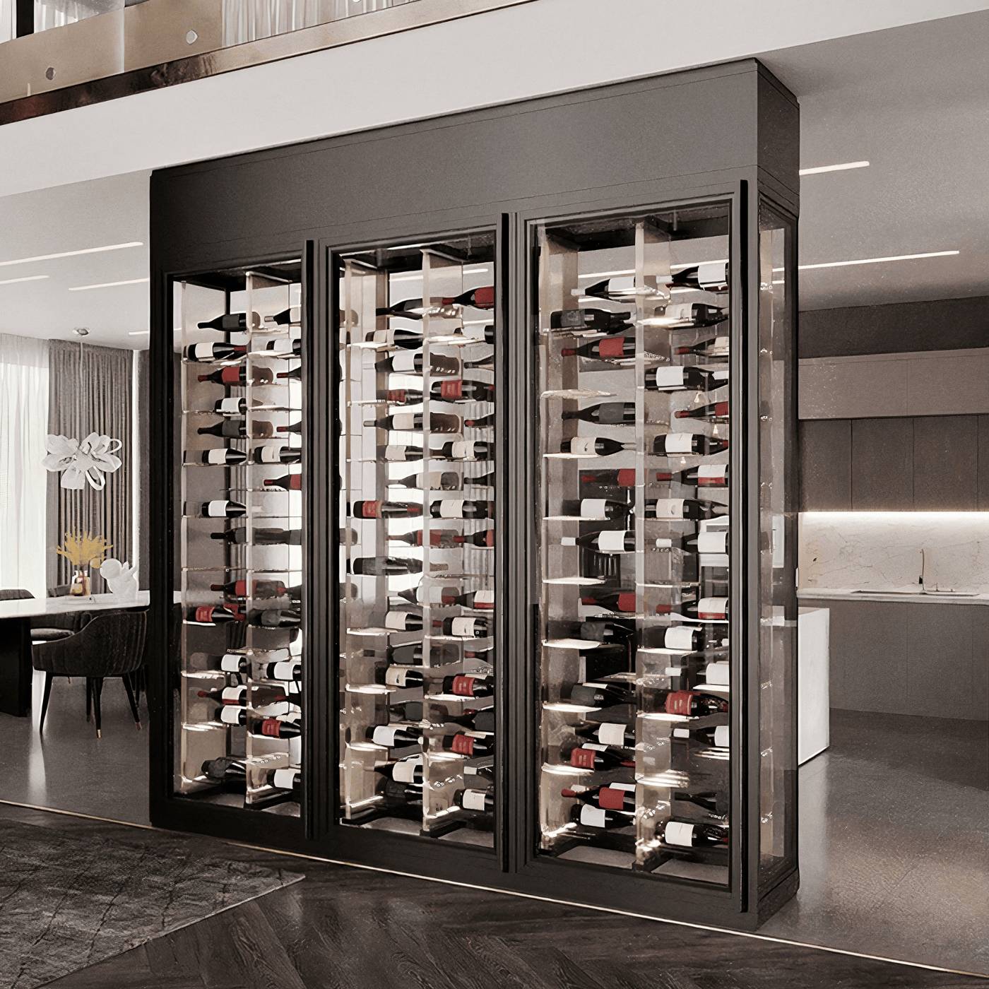 VITRUS Glass Enclosed Wine Cellar Model C