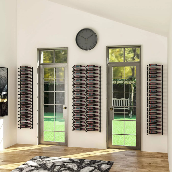 VintageView Evolution Wine Wall 75″ 1C Wall Mounted Wine Rack Kit (15 to 45 bottles)