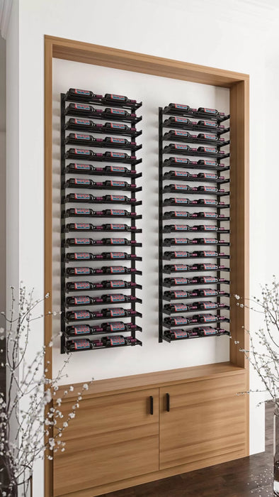 VintageView Evolution Wine Wall 75″ 2C Wall Mounted Wine Rack Kit (30 to 90 bottles)