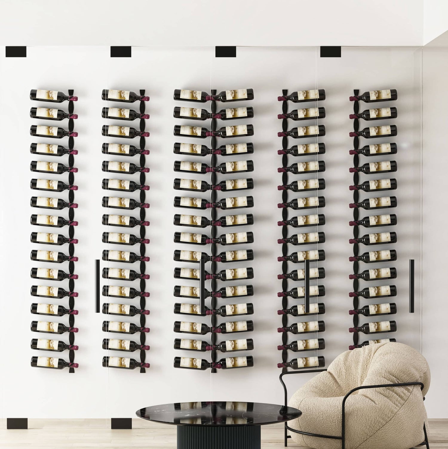 VintageView Helix Single 45 (minimalist wall mounted metal wine rack kit)