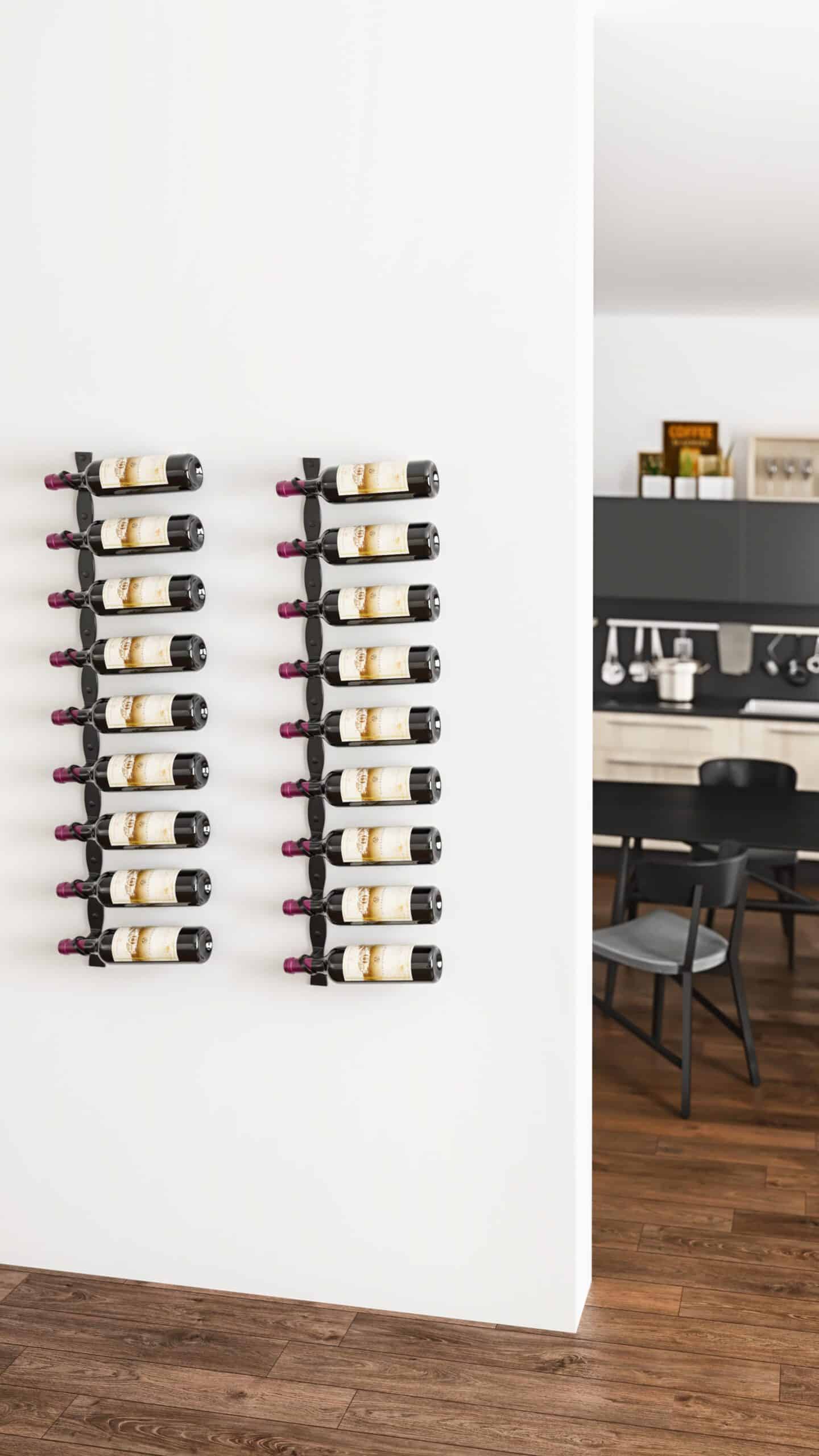 VintageView Helix Single 45 (minimalist wall mounted metal wine rack kit)