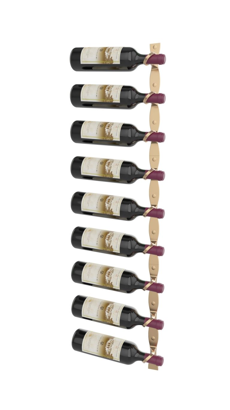VintageView Helix Single 45 (minimalist wall mounted metal wine rack kit)