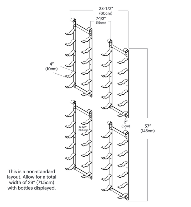 VintageView Le Rustique Wall Wine Rack (6 to 24 bottles)