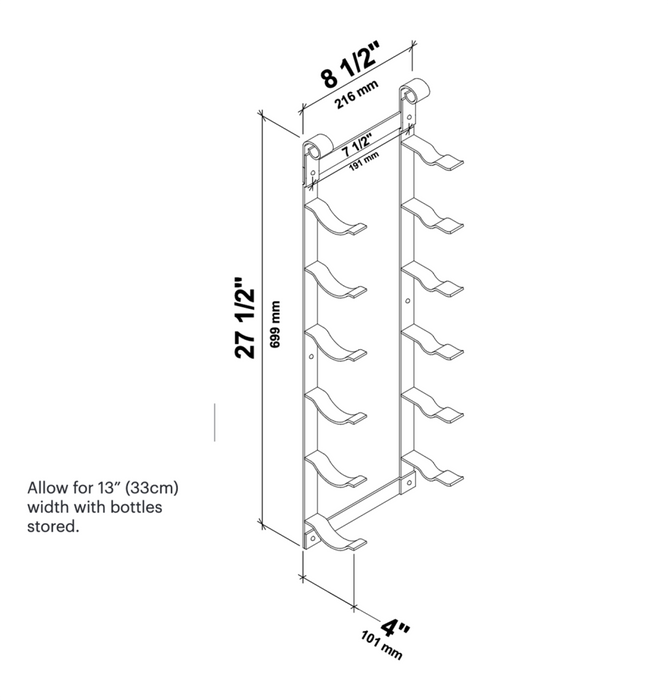 VintageView Le Rustique Wall Wine Rack (6 to 24 bottles)
