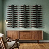 VintageView Vino Rails Wall Mounted Wine Rack Post Kit — 24 Bottle Cork-Forward Display