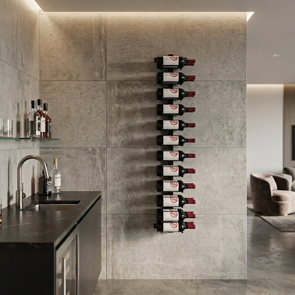 VintageView Vino Pins Wall Mounted Wine Rack Post Kit — 12 to 36 Bottle Label-Forward Display