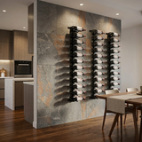 VintageView Vino Pins Wall Mounted Wine Rack Post Kit — 12 to 36 Bottle Label-Forward Display