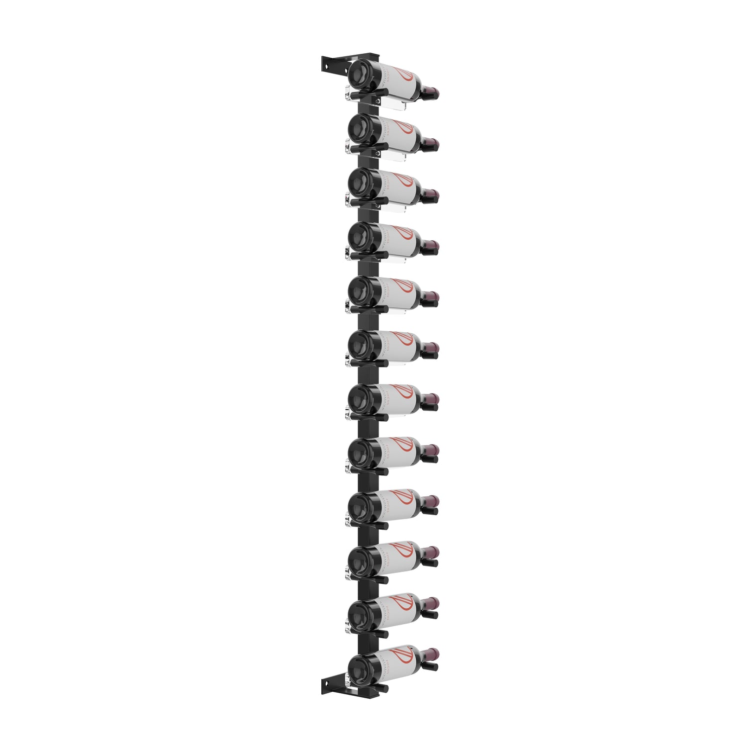 VintageView Vino Pins Wall Mounted Wine Rack Post Kit — 12 to 36 Bottle Label-Forward Display