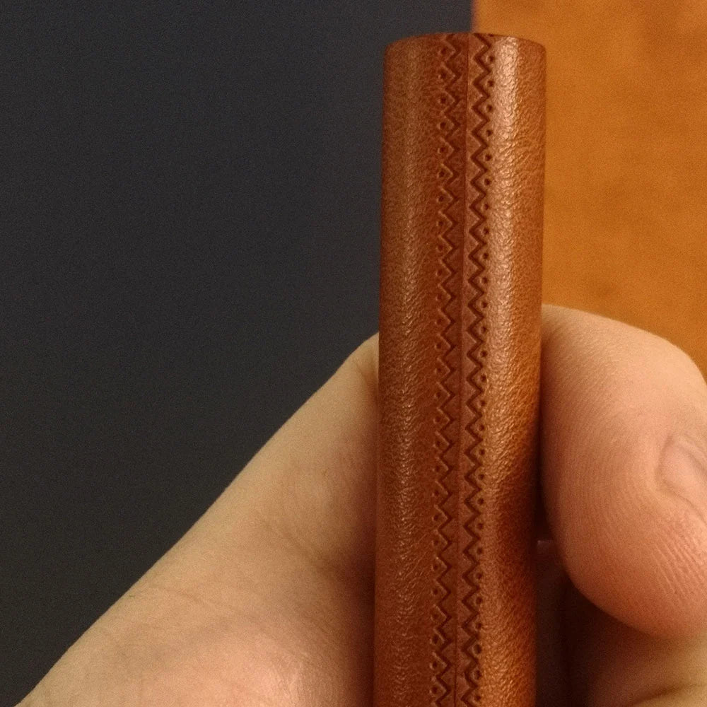 VintageView Cognac Leather Vino Rail wine peg