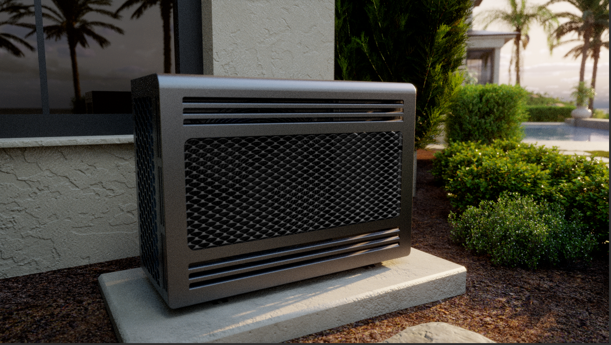 WhisperKOOL 220V Advanced H.E. condenser installed outdoors