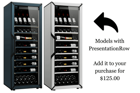 Goguette Wine Fridge Large Unit 150 Bottles White and Blue model with presentation rows