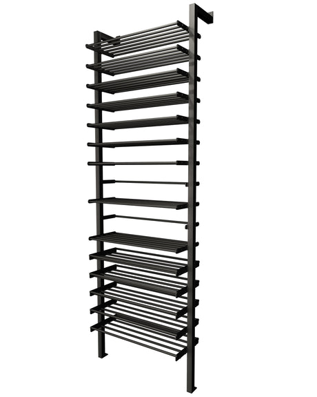 Kessick Somm 2 Pole Parallel Shelf with 2 Display Rows and Somm Shelves empty showing full system