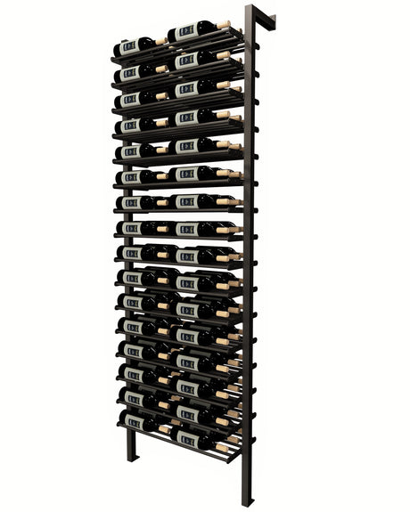 Kessick Somm 2 Pole Parallel Shelf 3 Deep wine rack displaying 96 bottles