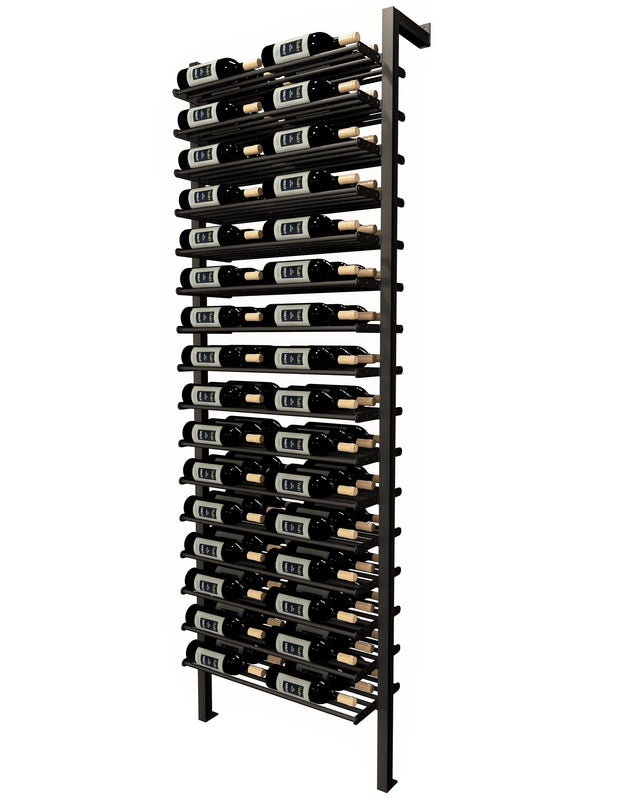 Kessick Somm 2 Pole Parallel Shelf 3 Deep wine rack displaying 96 bottles
