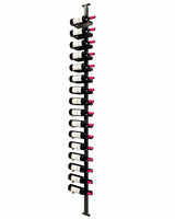 Kessick Somm Single Pole Label Forward Ceiling Mounted Wine Rack Single Deep Black Pole