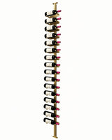 Kessick Somm Single Pole Label Forward Ceiling Mounted Wine Rack Single Deep Gold Pole