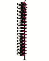 Kessick Somm Single Pole Label Forward Ceiling Mounted Wine Rack Triple Deep Black Pole