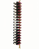 Kessick Somm Single Pole Label Forward Ceiling Mounted Wine Rack Triple Deep Gold Pole