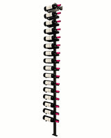 Kessick Somm Single Pole Label Forward Wall Mounted Wine Rack 1 Deep Black Pole