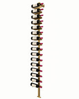 Kessick Somm Single Pole Label Forward Wall Mounted Wine Rack 1 Deep Gold Pole