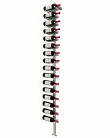 Kessick Somm Single Pole Label Forward Wall Mounted Wine Rack 1 Deep Silver Pole