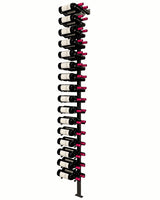 Kessick Somm Single Pole Label Forward Wall Mounted Wine Rack 2 Deep Black Pole