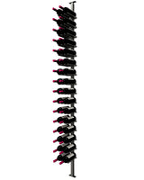 Kessick Somm Single Pole Neck Out Ceiling Mounted Wine Rack Double Wide Black Pole
