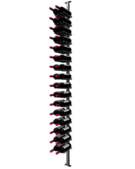Kessick Somm Single Pole Neck Out Ceiling Mounted Wine Rack Double Wide Black Pole