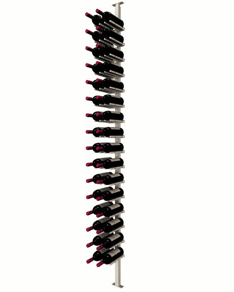 Kessick Somm Single Pole Neck Out Ceiling Mounted Wine Rack Double Wide Silver Pole